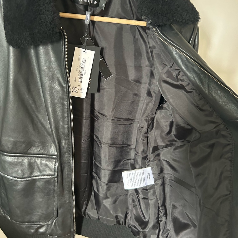 NWT Danier Avita Black Leather Jacket, L - Picture 11 of 16